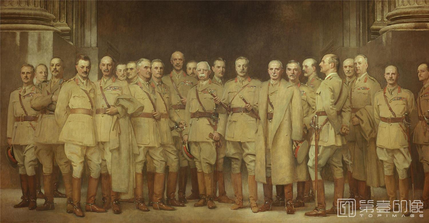 油画-国家肖像艺术博物馆-General Officers of World War I by John Singer Sargent-0345